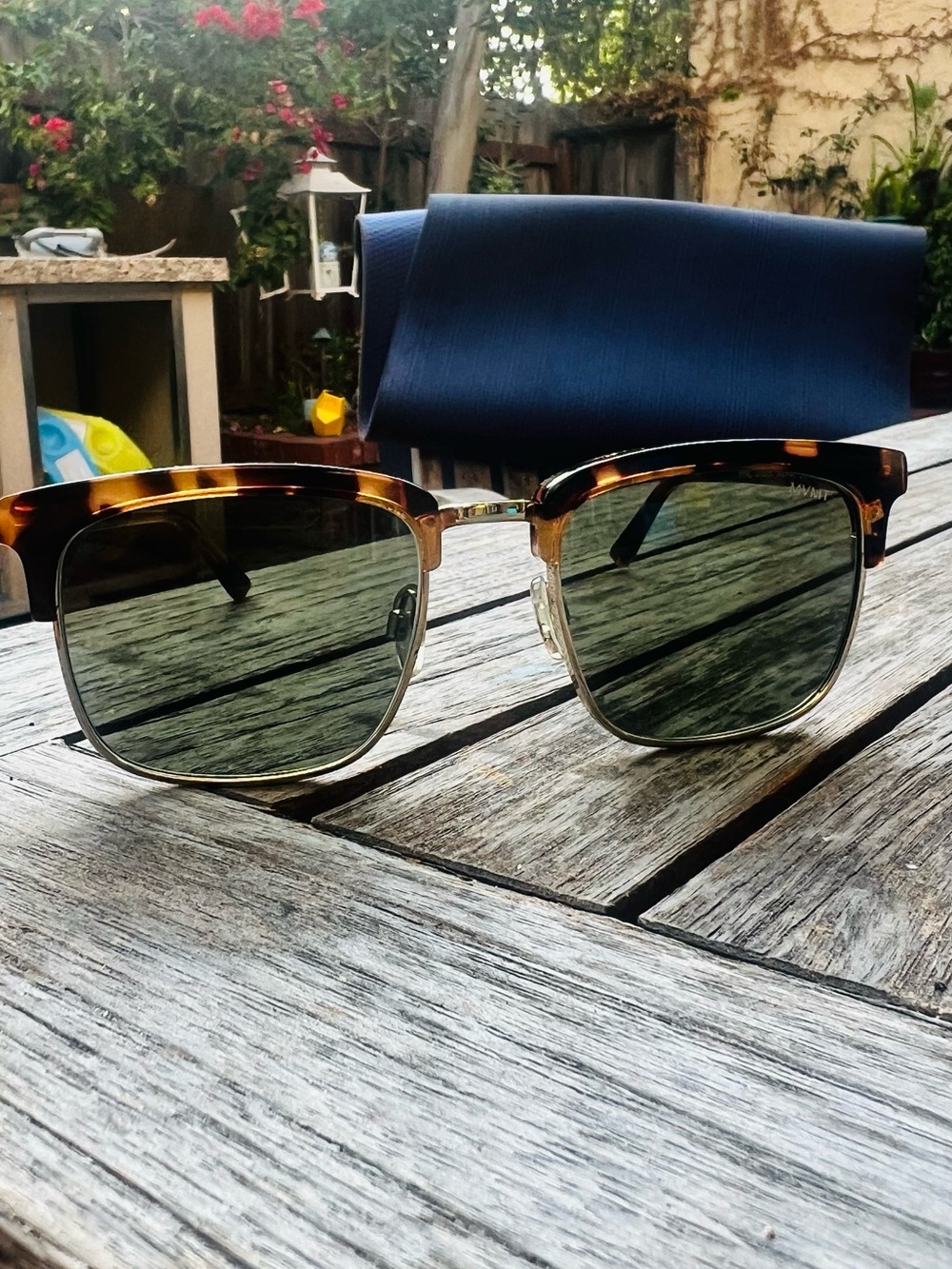 MVMT brand new Tortoiseshell Clubmaster-Style Sunglasses - dark brown Lenses